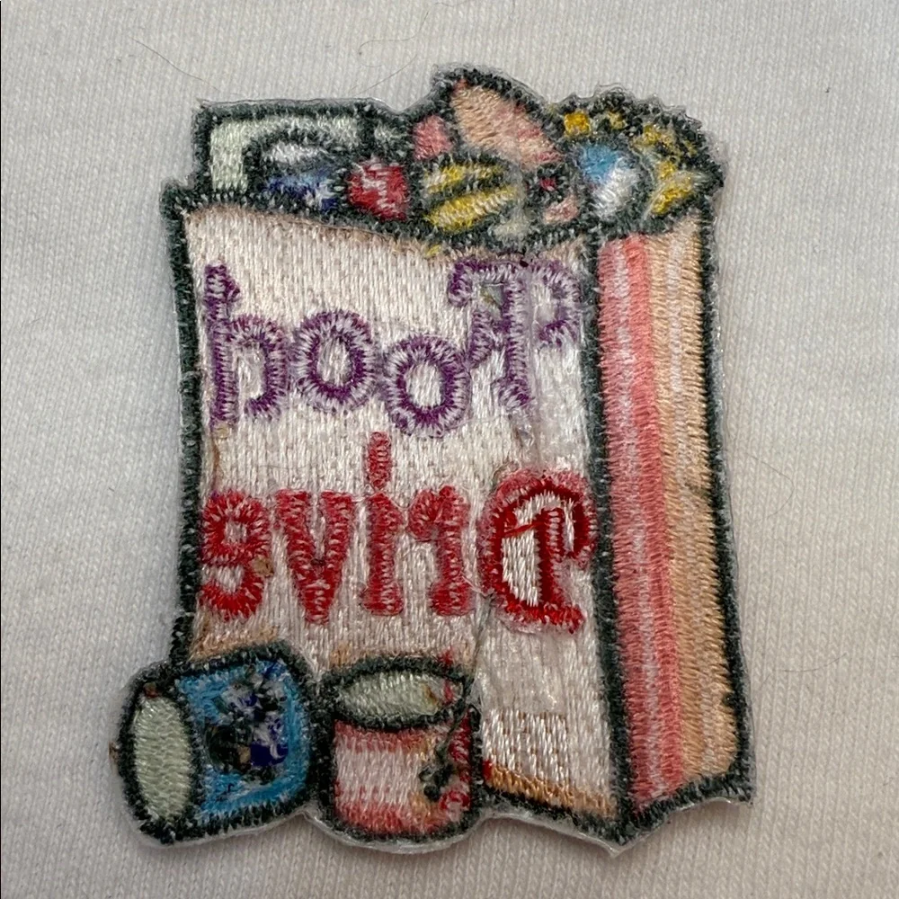 Girl Scouts Food Drive Embroidered Fun Award Patch. Iron On.   New Unused